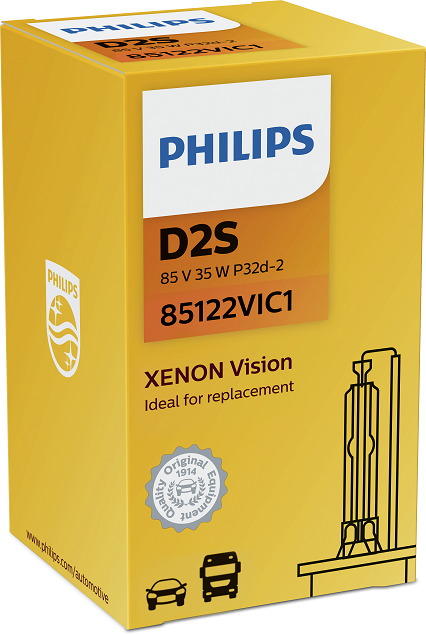 Лампочка XENON D2S 85122VIC1 Philips /35W 4300K/85V P32d-2/под линзу/ на  