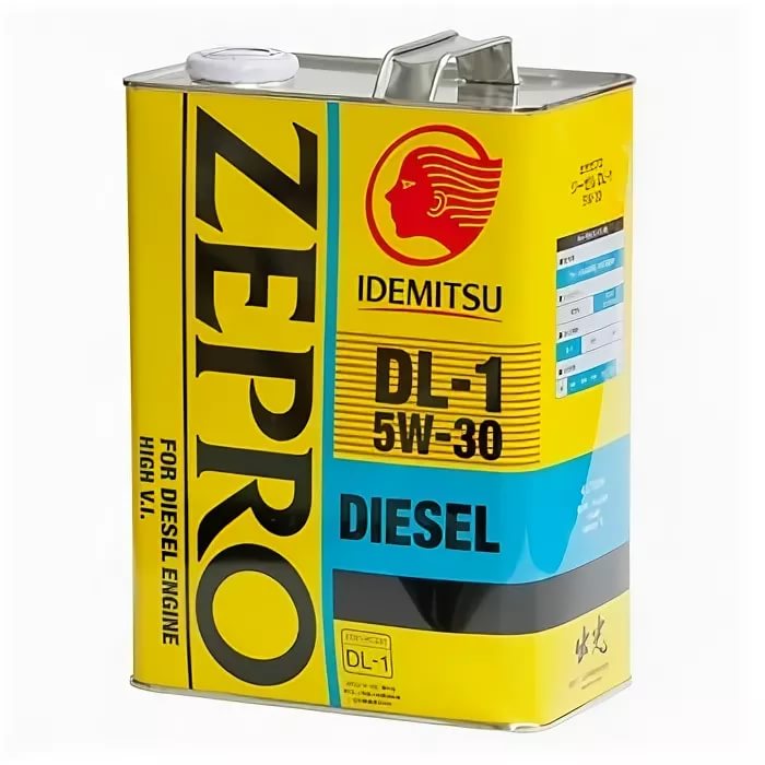 Масло IDEMITSU Zepro Diesel DL-1 5W-30 металл (4л)(полусинтетическое)/ACEA C2/API CF /2156-004 /(услуга по замене масла) на  