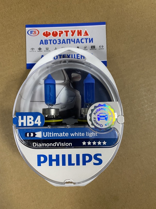 Лампочка Philips 9006DVS2 12V HB4 51W P22D /DiamondVision/(2шт) на  