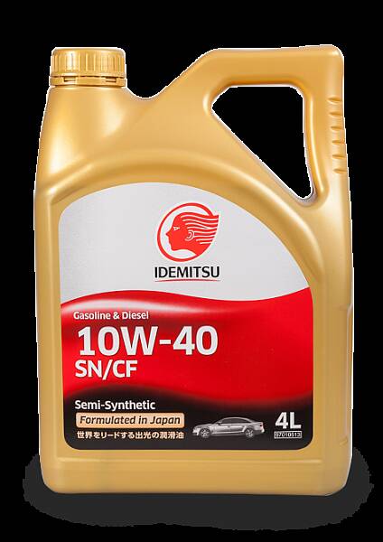 Масло IDEMITSU S-S SN/CF 10W-40 (30015045-746/30015049-746) (4л)(полусинтетическое) SN/CF (услуга по замене масла) на  