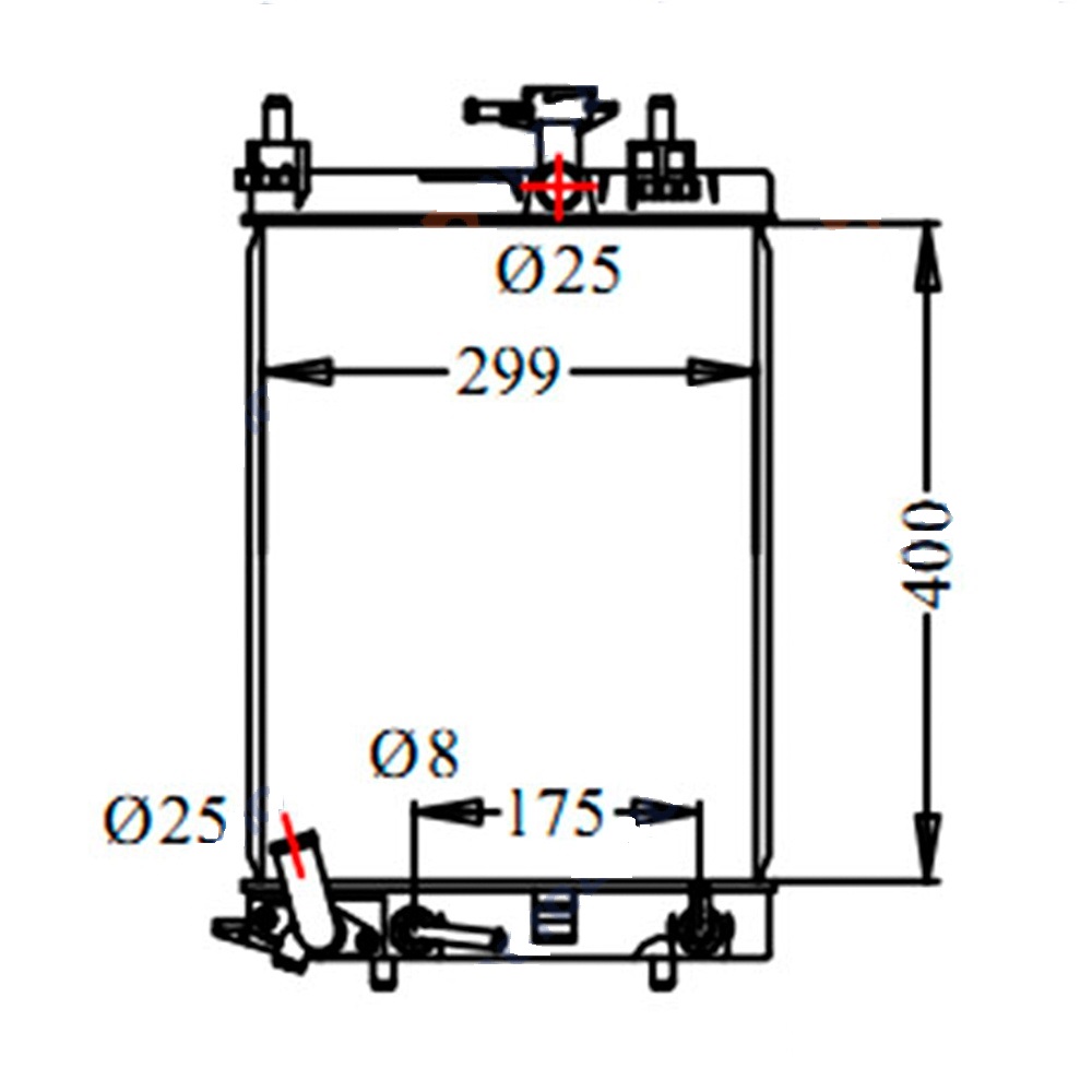 Радиатор DA-0037-16-K ADR /AT,  CVT,  MT KF-VE,  KF-DET DAIHATSU MIRA,  MOVE,  MOVE CONTE,  SUBARU PLEO,  STELLA '06-/ на  