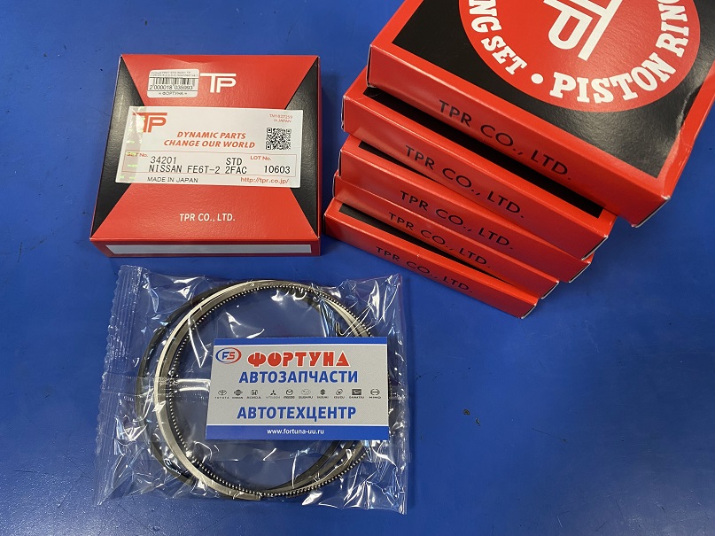Кольца FE6T STD 34201 TP {108, 0/2, 5-2, 0-3, 0} /Цена за комплект НА 1 поршень/ ПРОДАЕТСЯ КОМП-ОМ по 6шт./ на  