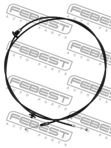 Трос капота 0199-HCACV51 Febest /TOY CAMRY ACV51, ASV50, AVV50, GSV50 '11-'18/