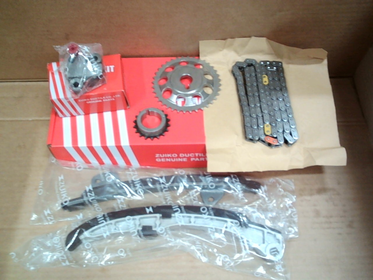 Комплект цепи ГРМ Toyota 1NZ-FE -'04 (KA-28) Zuiko /6pcs/цепь 62 звеньев/ на  