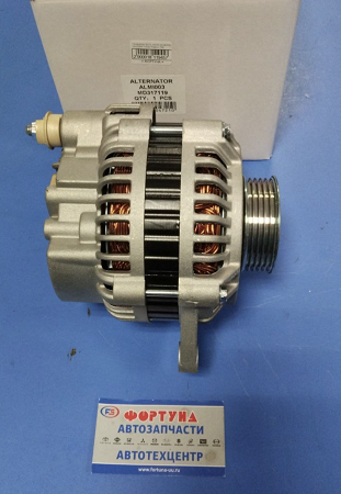 Генератор 6G72,  6G74 (ALMI003) DAGGER /12V 100A фишк.квад. 2pin/шкив 5pk./Pajero -'00/ на  