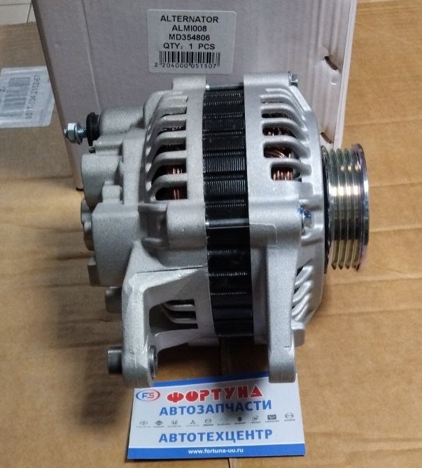 Генератор 4G13 (ALMI008) DAGGER /Colt '93-'95,  Lancer '92-'96/75A фишк.квадрат 2pin/шкив 4pk./ на  