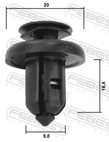 Клипсы 88570-154 Febest /HONDA CIVIC FERIO EK4/ на  