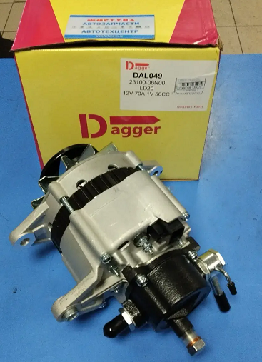 Генератор LD20 (DAL049) DAGGER /12V 70A 50CC/шкив 1 клин/фишка квадр.2 pin/ на  